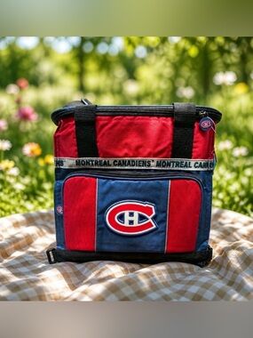 NHL Montreal Canadiens Red and Blue Lunch Bag